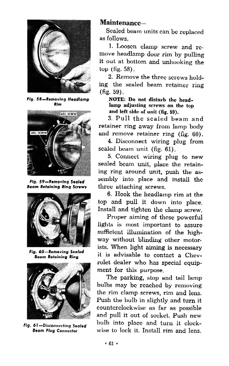 1952 Chevrolet Trucks Operators Manual Page 104